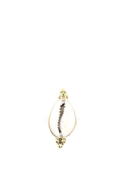 cowrie brass goddess ring (made to order)