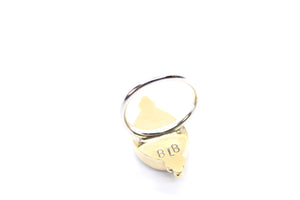 cowrie brass goddess ring (made to order)