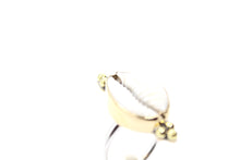 Load image into Gallery viewer, cowrie brass goddess ring (made to order)